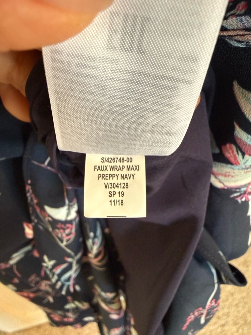 Banana Republic Navy Sleeveless Floral Ruffle Maxi Dress Size 8 - Picture 8 of 12
